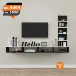 Alison Tv console Black And white wall mounted LED rack best and premium quality