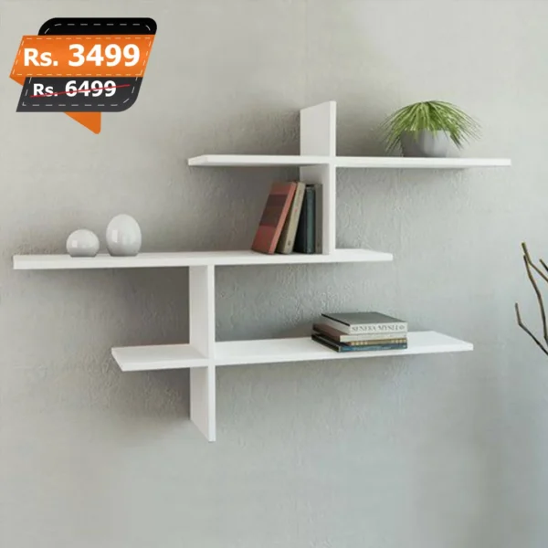 Antigo shelf white wall mounted floating shelves lamination mdf for home decoration