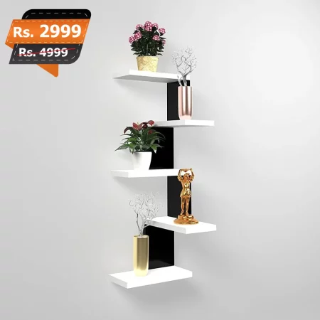 Corner Shelf 5 tier wooden rack best and premium quality for home decoration