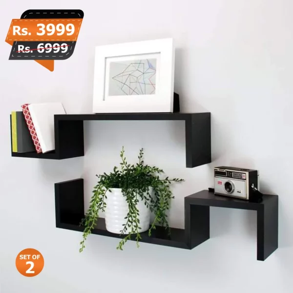 Evo shelves pair wall mounted floating shelves for home deocration and for storage elegant design
