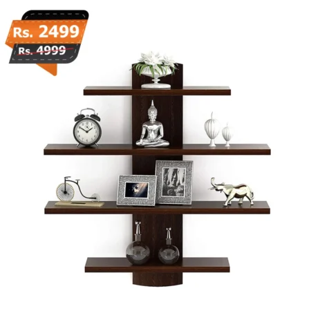 hobbo wall shelf brown best and premium quality for home decoration