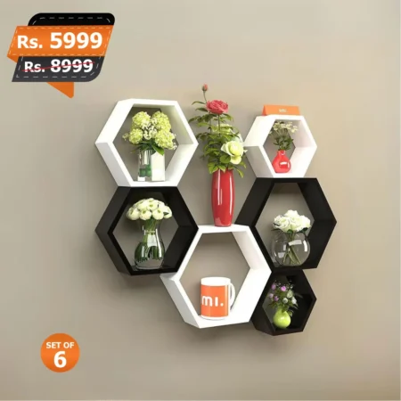 Mona Hexagon Set of 6 best and premium quality for home decoration high glossy sheet