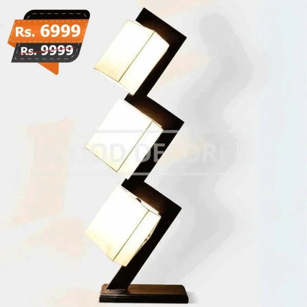 Zig zag floor lamp made of wooden best home decoration lamps premium quality