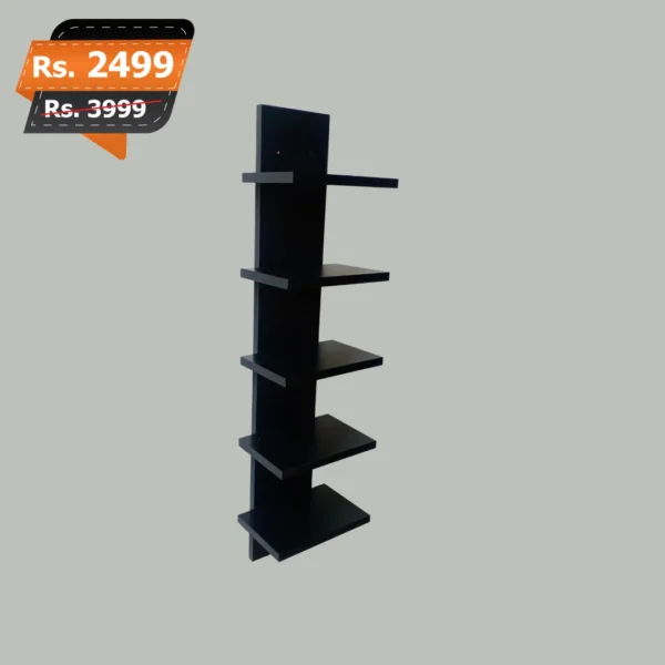 gelato shelf black wall mounted book rack for home decoration