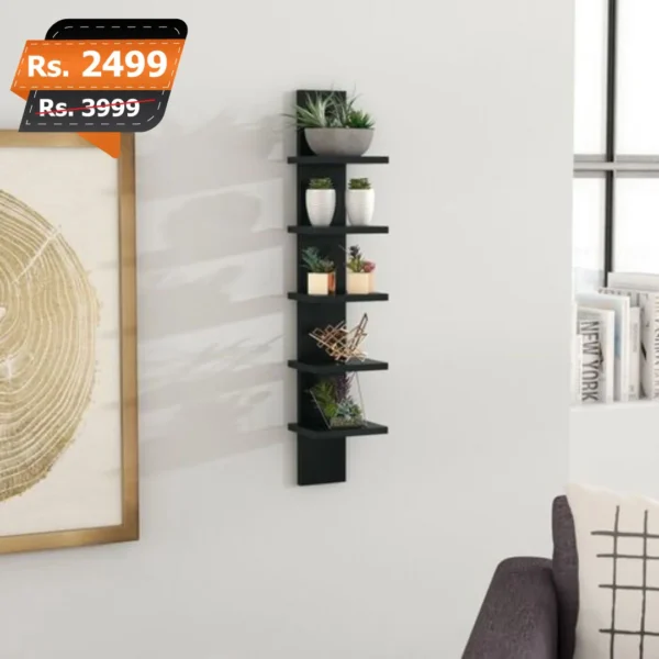 gelato shelf black wooden shelf wall mounted elegent design book rack