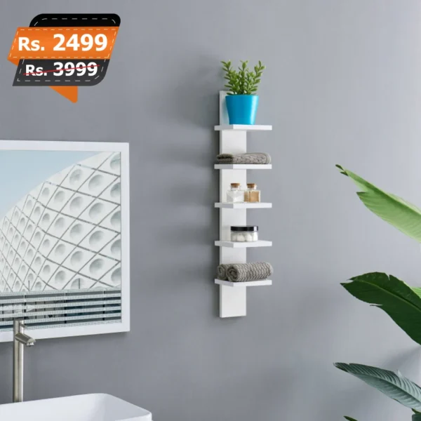 gelato shelf white book rack for wall for home decoration
