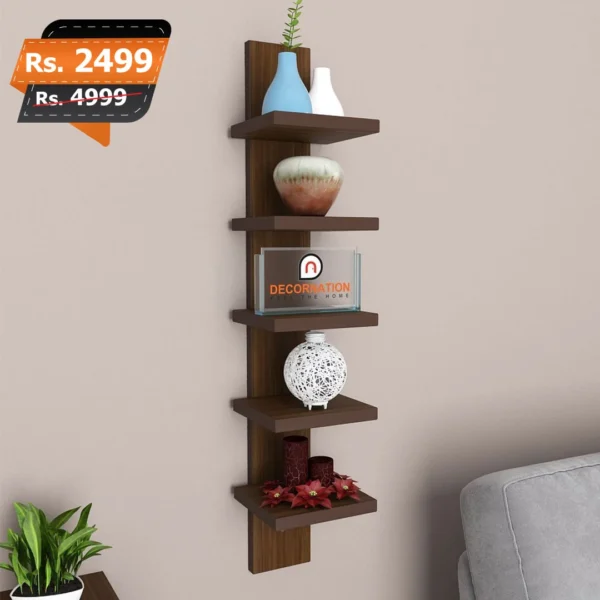 gelato wall shelf brown wall mounted book rack for home decoration