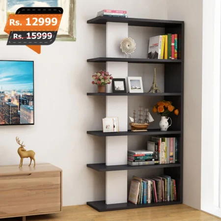 isabelle book rack floor wooden rack best and premium quality for books storage for home decoration lamination Mdf