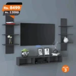 Camillia Tv console brown wall mounted best and premium quality enhance the beauty of tv lounge