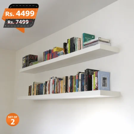 Floating shelve white Large Set of 2