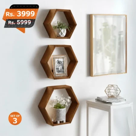 Mona Hexagon Brown Set of 3