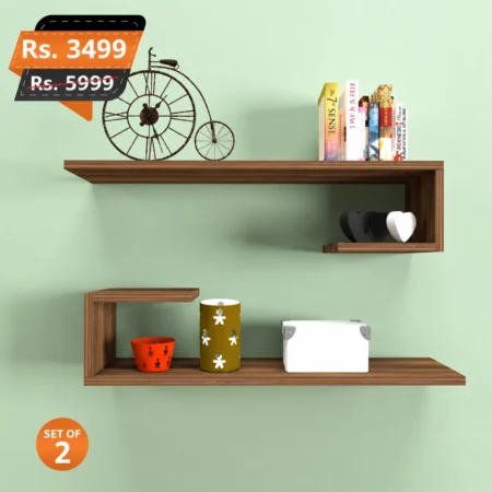J_shape Brown Set of 2