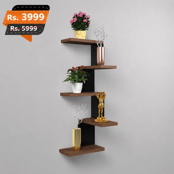 Corner-Shelf-5-tier-wooden-rack-brown-best-and-premium-quality-for-home-decoration-450x450